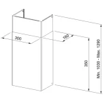 Legkelendőbb Faber Felső kürtő - hosszabbító Kit 300x160 H990 BK, 112.0569.164