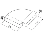 Faber Könyökcső CRO 90 szögletes/szögletes 90° horizontális, 112.0157.300 Biztonságos fizetés