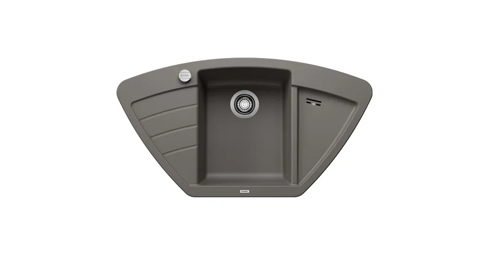 Blanco Zia 9 E aszimmetrikus Silgranit 93x51 cm mosogató csepegtetővel és távműködtetővel, vulkánszürke 527394 Vedd meg online