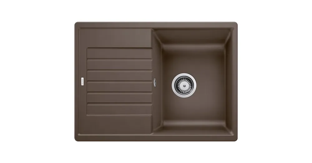 Szezonális akció Blanco Zia 45 S Compact egymedencés gránit mosogató csepegtetővel 68x50 cm, kávé 524730