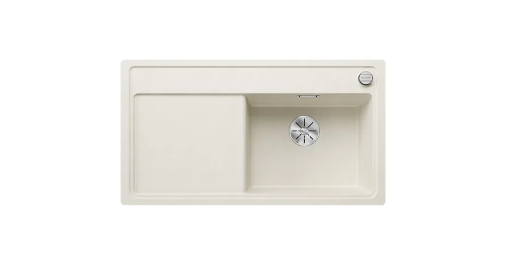 Blanco Zenar 5 S-F egymedencés gránit mosogató csepegtetővel 90x50 cm, jobbos / törtfehér 527183 Árcsökkenés