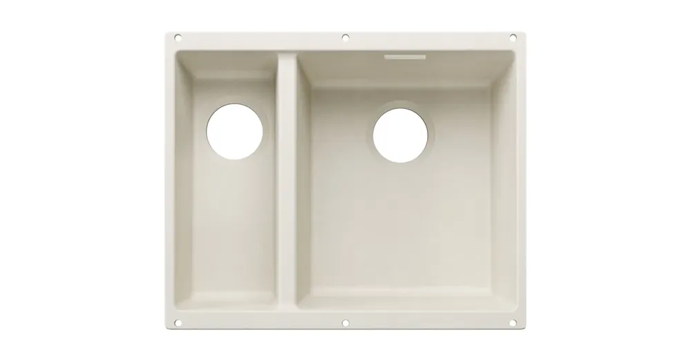 Akciós ár BLANCO SUBLINE 340/160-U jobbos másfél medencés, 55,5x46 cm-es gránit mosogató, törtfehér 527812