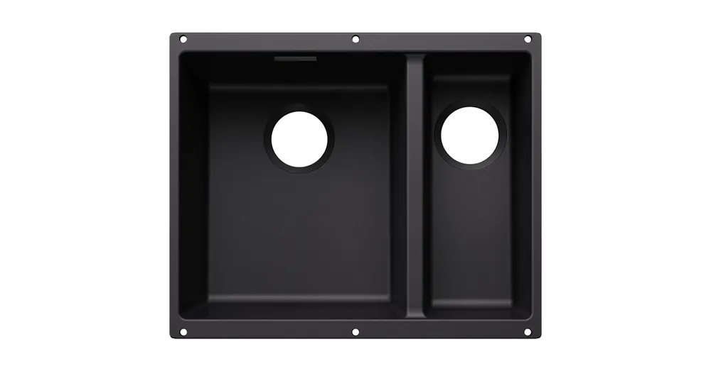 BLANCO SUBLINE 340/160-U balos másfél medencés, 55,5x46 cm-es gránit mosogató, fekete 527818 Vásárlói kedvenc