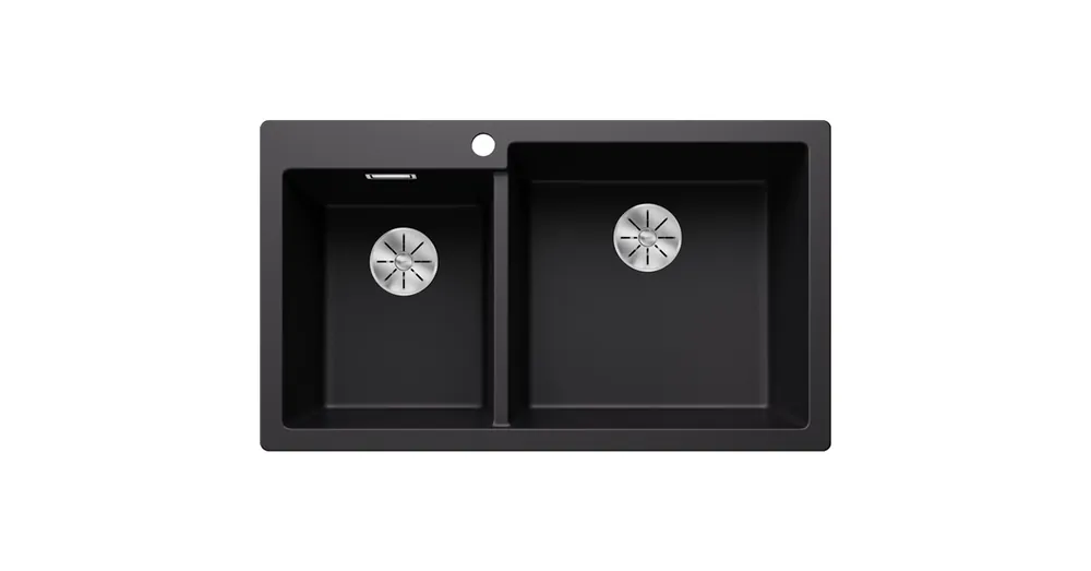 Legnépszerűbb Blanco Pleon 9 két medencés gránit mosogató lefolyógarnitúrával 86x50 cm, jobbos / fekete 525958
