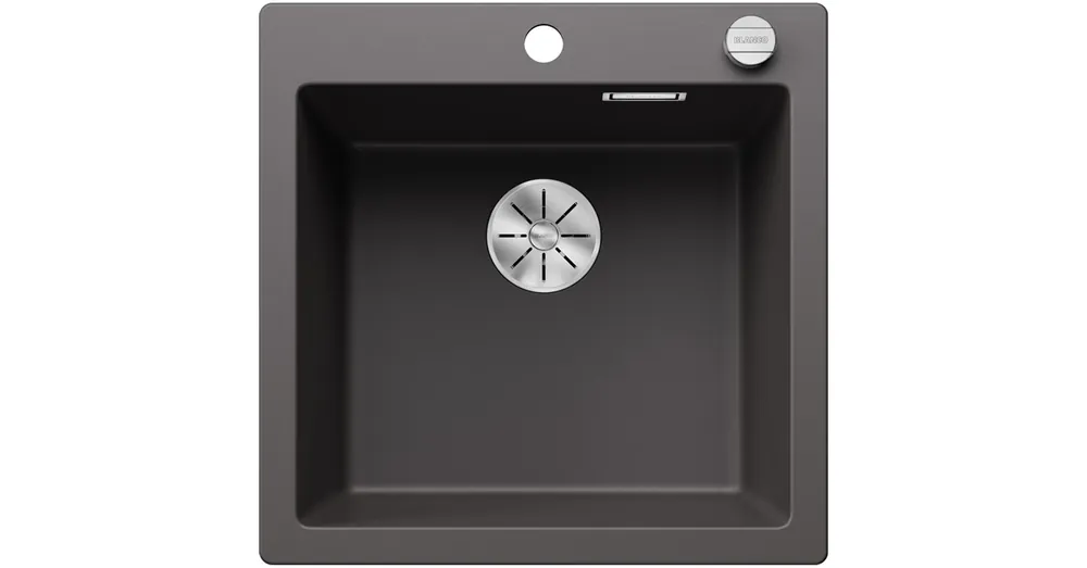 Különleges ajánlat BLANCO PLEON 5 egymedencés, 51,5x51 cm-es gránit mosogató, lefolyószabályozóval, palaszürke 523677