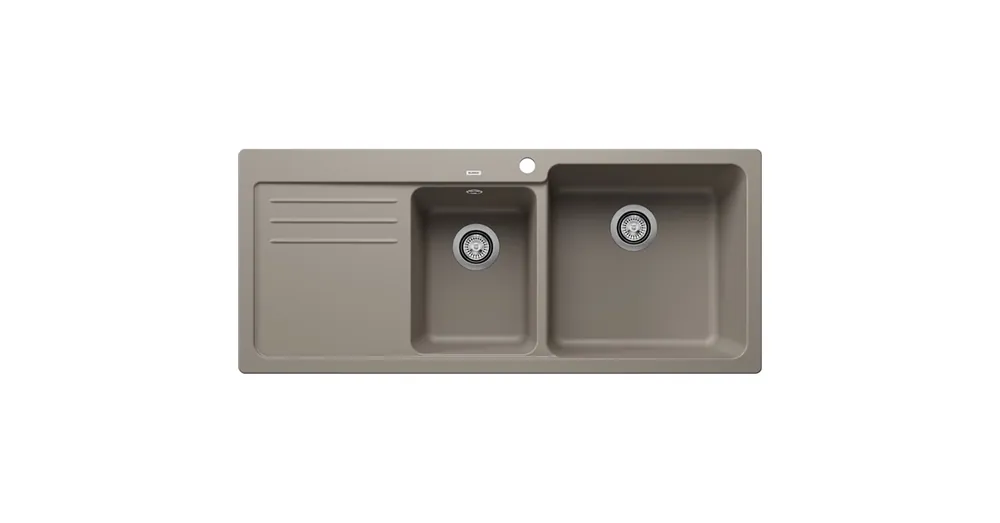 Biztonságos fizetés Blanco Naya 8 S Silgranit két medencés 116x50 cm mosogató, jobbos/tartufo 525785