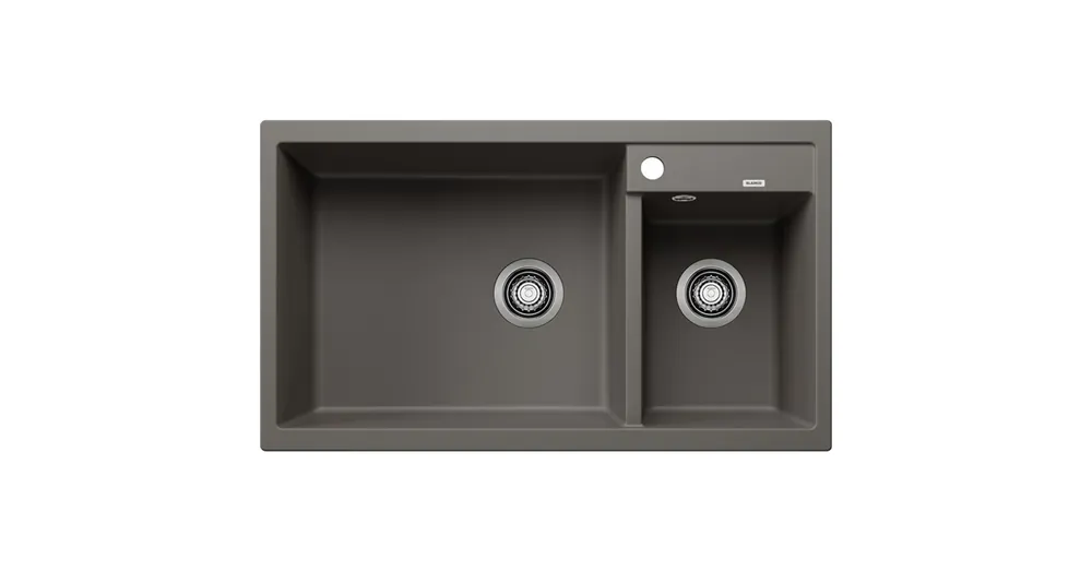 Blanco Metra 9 két medencés gránit mosogató lefolyógarnitúrával 86x50 cm, balos / vulkánszürke 527304 Ajánlat