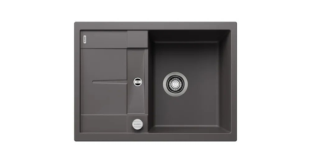 BLANCO METRA 45 S Compact egymedencés, 68x50 cm-es gránit mosogató, csepegtetőtálcával, lefolyószabályozóval, palaszürke 519573 Szezonális akció