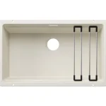 Végkiárusítás Blanco Etagon 700-U Silgranit mosogató 73x46 cm acél sínnel, törtfehér 527764
