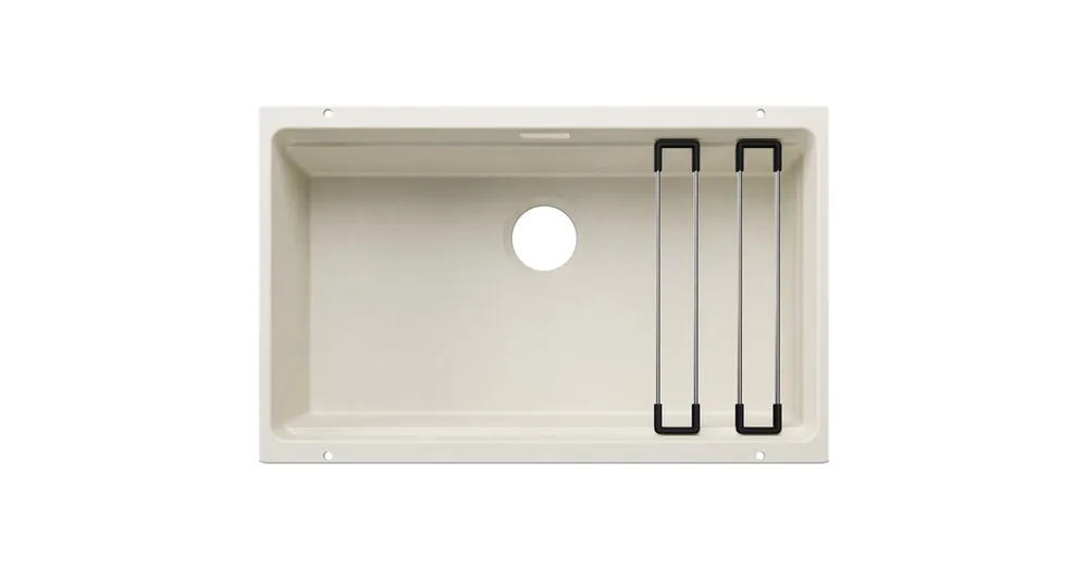 Végkiárusítás Blanco Etagon 700-U Silgranit mosogató 73x46 cm acél sínnel, törtfehér 527764
