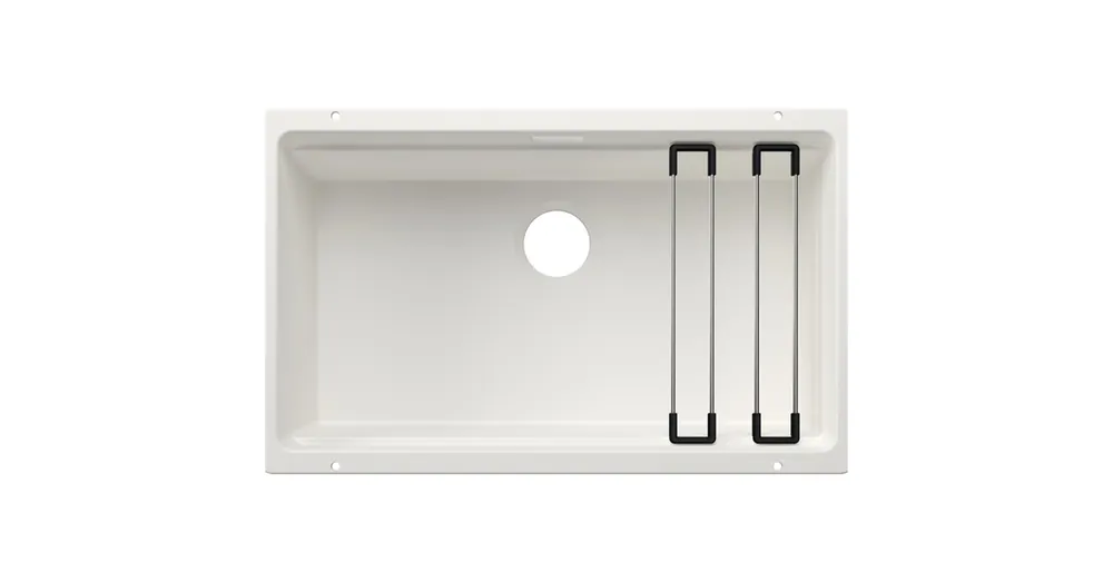 Végkiárusítás Blanco Etagon 700-U Silgranit mosogató 73x46 cm acél sínnel, fehér 527767