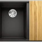 Ajánlat Blanco Axia III 6 S két medencés gránit mosogató 100x51 cm fa vágódeszkával, balos / fekete 525849