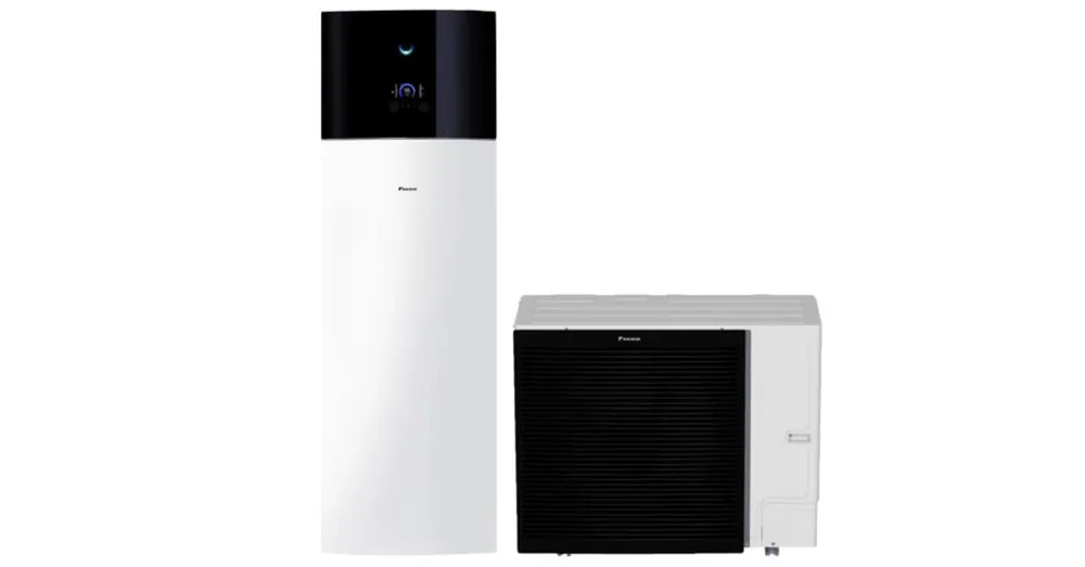 Kedvezményes ár Daikin Altherma 3 EBVX11S23D9W/ERLA11DW1 osztott hőszivattyú, fűtésre-hűtésre, 3 fázis, 230l HMV, +9kW beépített fűtőpatron (11kW)
