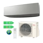 Azonnali szállítás Fujitsu Design ASYG12KETF-B/AOYG12KETA Silver X Dark Gray oldalfali split klíma (3.4 kW)