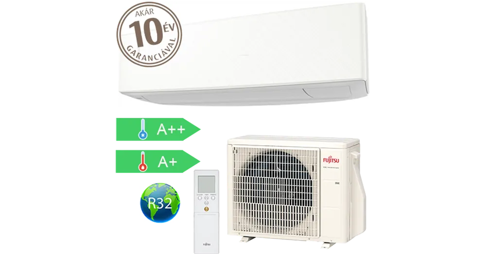 Fujitsu Design ASYG07KETF/AOYG07KETA oldalfali split klíma (2 kW) Biztonságos fizetés