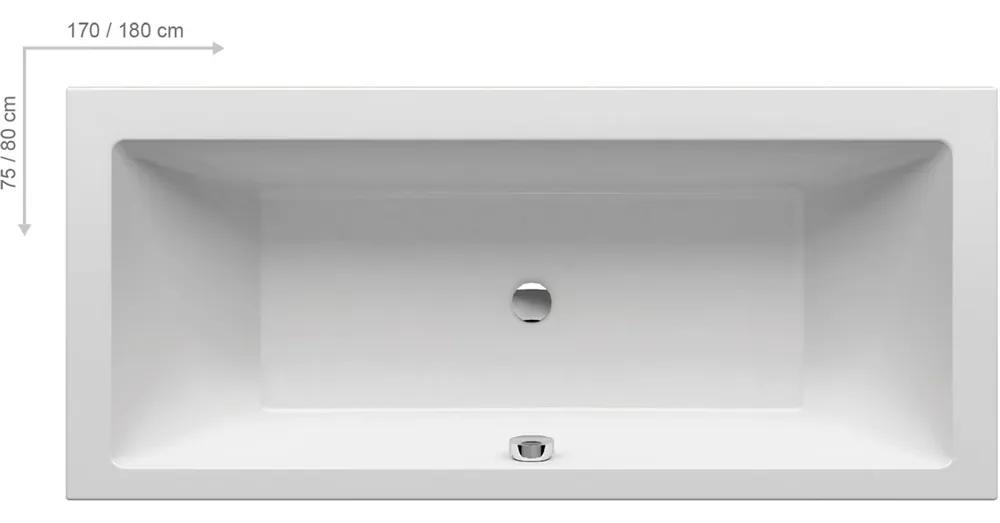 Ravak Formy 01 akrilkád 180 x 80cm, fehér C881000000 Olcsóbb