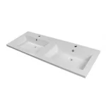 Wellis Nina 120 Öntött műmárvány dupla mosdó 120x46x1,5/17,3 cm csaptelep és szifon nélkül Legnépszerűbb