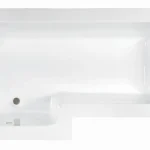 M-Acryl Linea 150x70/85 cm-es aszimmetrikus kád kádlábbal (beépíthető/balos, 150x70 cm) 12129 Árcsökkenés