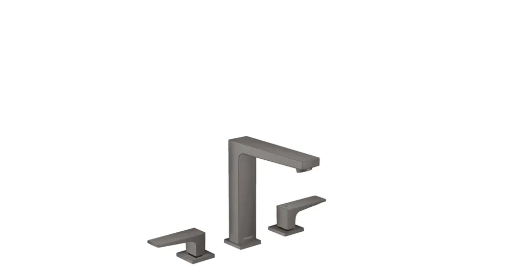 Hansgrohe Metropol 3-lyukú karos mosdócsaptelep 100 push-open lefolyóval, szálcsiszolt fekete/króm 32515340 Árcsökkenés