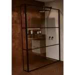 Vedd meg online Riho Walk-In Grid GB402 120 cm zuhanyfal, fekete G004039121