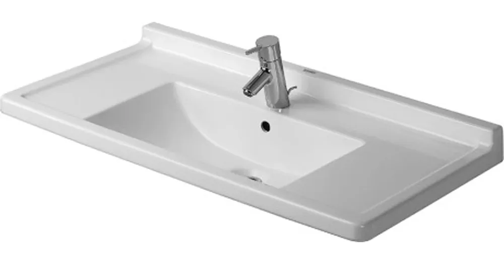 Duravit Starck 3 85x48,5 cm mosdó, három csaplyukkal 0304800030 Szuper ajánlat