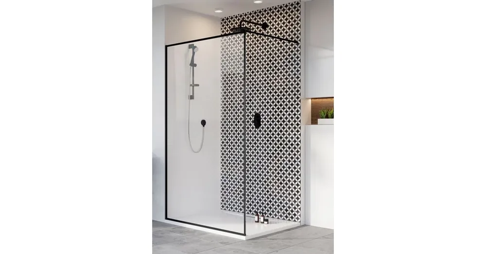 Radaway Modo New Black II Frame Walk-in fekete zuhanyfal 65 cm 389065-54-56 Kedvezmény