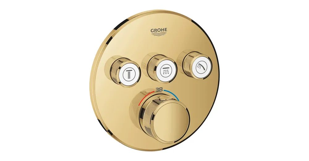 Korlátozott ajánlat Grohe Grohtherm SmartControl Termosztát falsík mögötti telepítéshez, 3 fogyasztóra 29121GL0