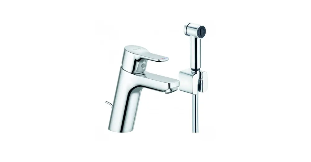 Különleges ajánlat KLUDI Pure&Easy egykaros mosdócsap 100 intim zuhannyal 372590565