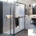 Kedvezményes ár Riho Walk-In Lucid GD402 120 cm-es matt fekete zuhanyfal G005035121