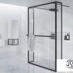 Expressz szállítás Riho Walk-In Lucid GD404 120 cm-es matt fekete zuhanyfal G005039121
