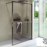 Kihagyhatatlan ajánlat Riho Walk-In Lucid GD400 100 cm-es matt fekete zuhanyfal G005026121