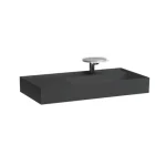 Akció LAUFEN KARTELL BY LAUFEN Mosdó, polcfelület bal oldalon, speciálisan fedett lefolyóval túlfolyónyílás nélkül, egy csaplyukkal , Graphite matt H8103397581111