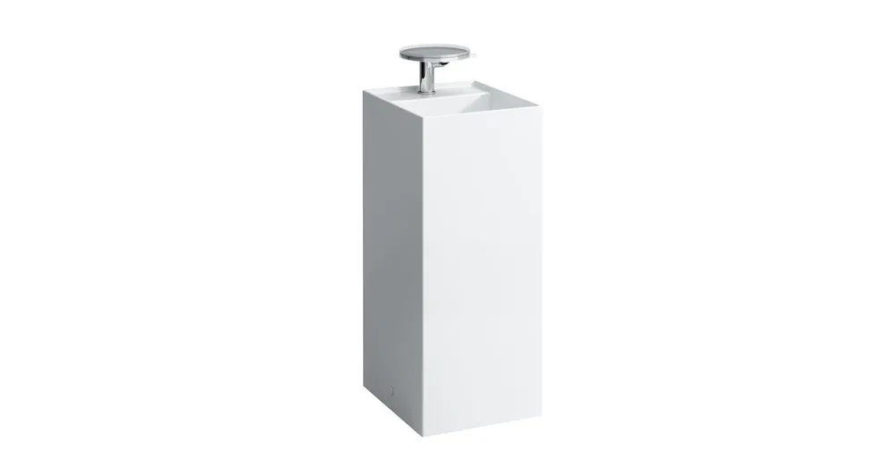 LAUFEN KARTELL BY LAUFEN Szabadon álló mosdó, speciális rejtett lefolyóval túlfolyónyílás nélkül, egy csaplyukkal , Matt fehér H8113317571111 Kedvezmény