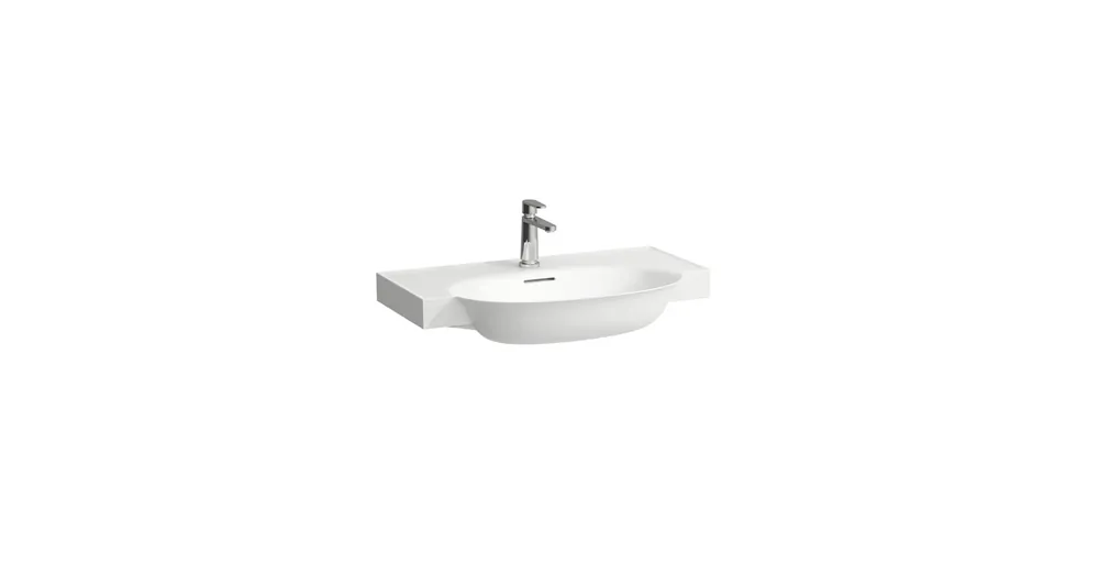 LAUFEN THE NEW CLASSIC Alsószekrényre illeszthető mosdó egy csaplyuk, középen , Fehér LCC bevonattal H8138554001041 Expressz szállítás