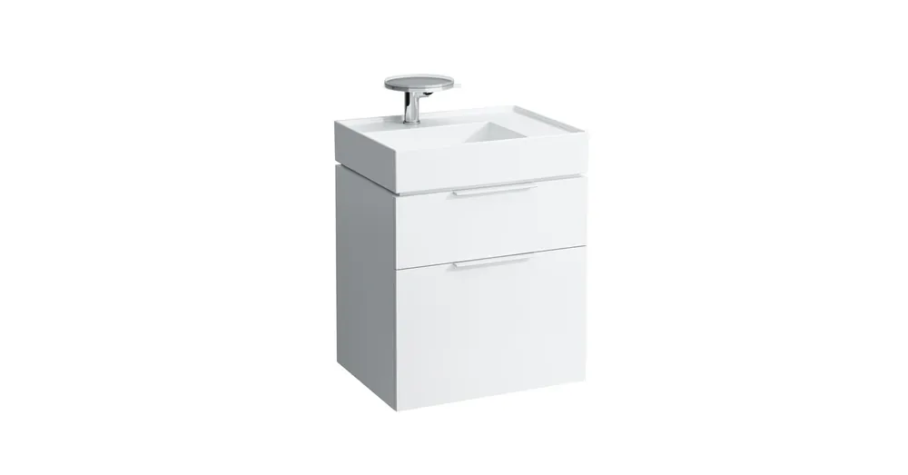 Árcsökkenés LAUFEN KARTELL BY LAUFEN Mosdó, polcfelület jobb oldalon, speciálisan fedett lefolyóval túlfolyónyílás nélkül, csaplyuk nélkül , Fehér H8103340001121