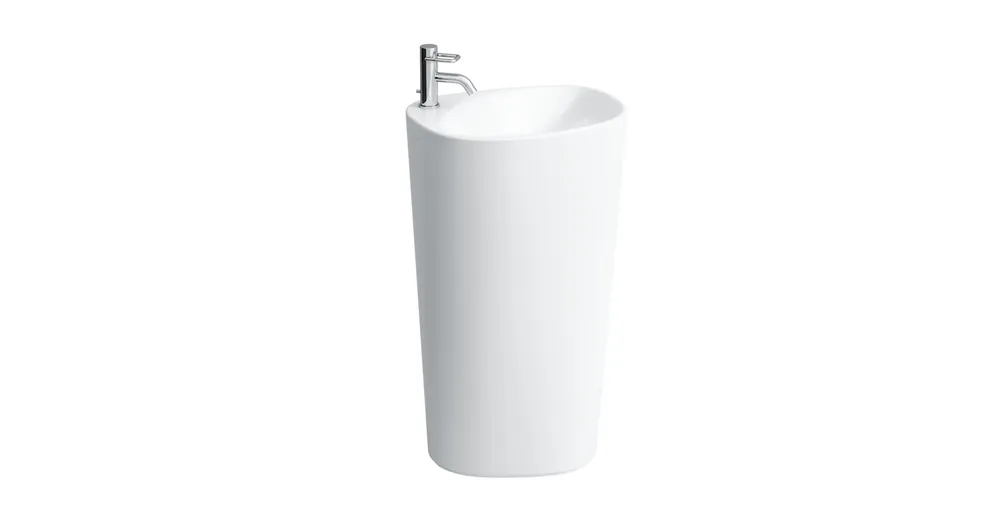 LAUFEN PALOMBA COLLECTION Szabadon álló mosdó csaplyuk nélkül , Fehér LCC bevonattal H8118034001091 Biztonságos fizetés