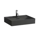 Biztonságos fizetés LAUFEN KARTELL BY LAUFEN Mosdó, alsó felülete csiszolt csaplyuk nélkül , Fekete matt H8163327161091