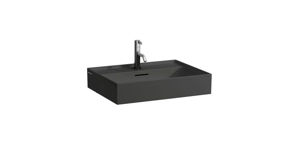 Legnépszerűbb LAUFEN KARTELL BY LAUFEN Mosdó, alsó felülete csiszolt csaplyuk nélkül , Fényes fekete H8163320201091