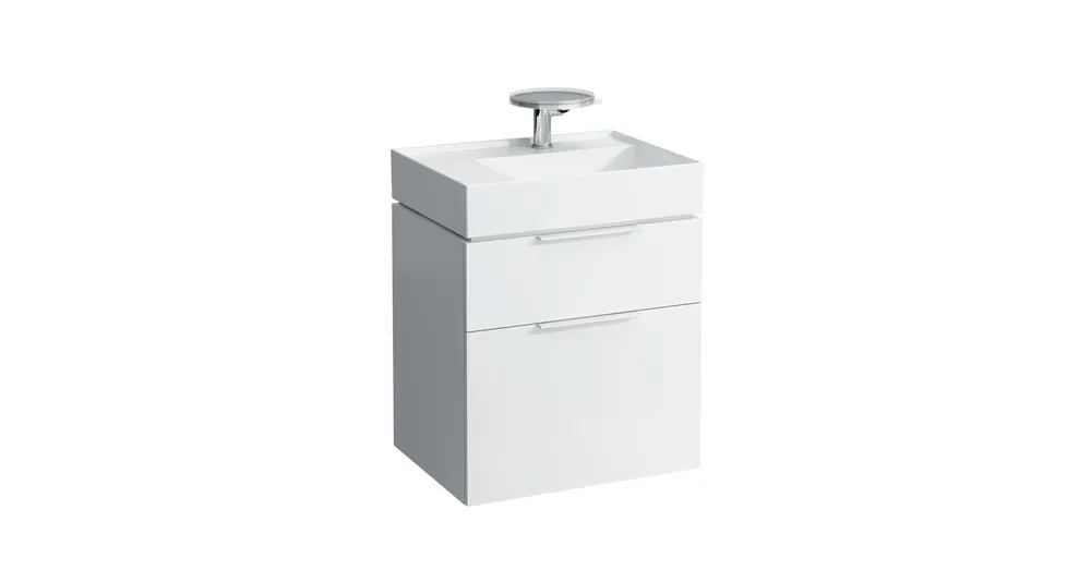 LAUFEN KARTELL BY LAUFEN Mosdó, polcfelület bal oldalon, speciálisan fedett lefolyóval három csaplyukkal, túlfolyónyílás nélkül , Fehér H8103350001581 Árcsökkenés