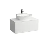 Azonnal elérhető LAUFEN THE NEW CLASSIC Fiók elem 800, 1 fiók, kivágással középen, 816852 kézmosóhoz, Fényes fehér 80X34.5X45.5 - H4060130856311