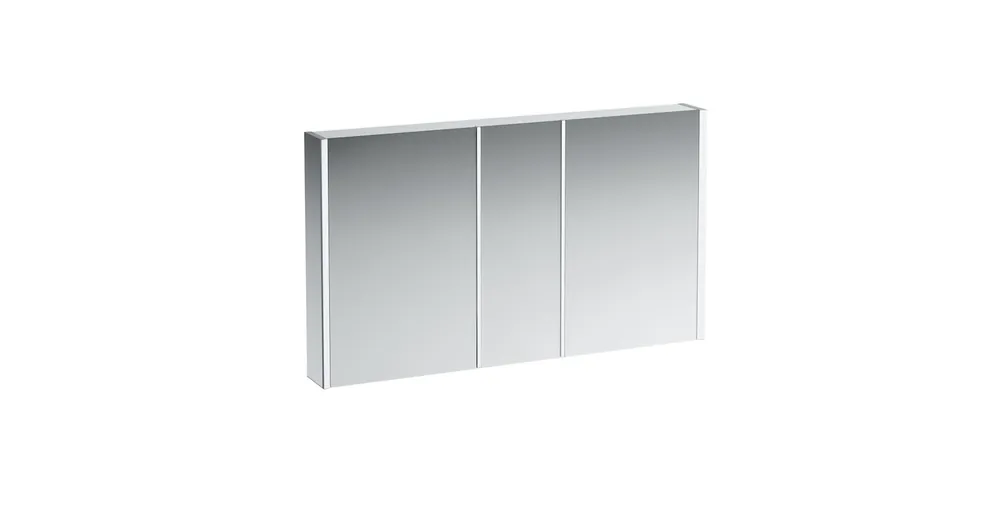 Expressz szállítás LAUFEN FRAME 25 Tükrös szekrény, alumínium, 3 kétoldalas tükrös ajtó 130X75X15 - H4087549001441