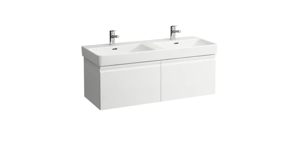 LAUFEN PRO S Alsószekrény 2 fiókkal és egy belső fiókkal, tartalmazza a fiókrendezőt, a H814966 mosdóhoz., Fényes fehér 116X39.5X45 - H4835640964751 Bestseller