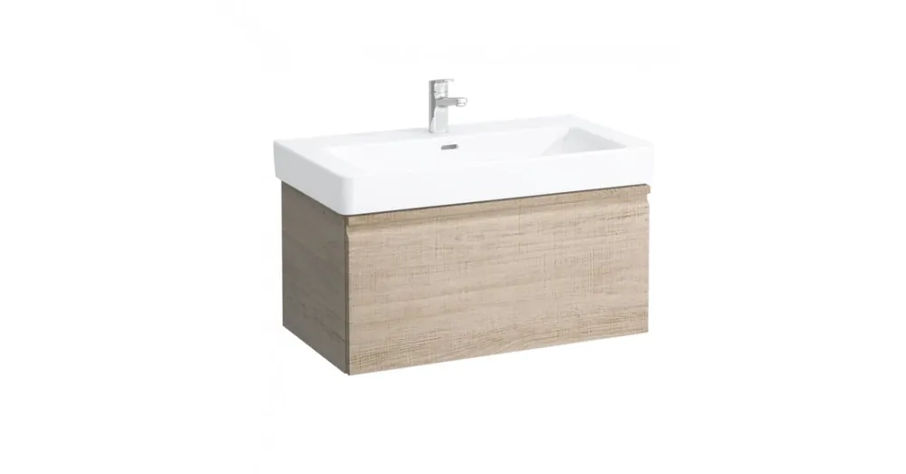 LAUFEN PRO S Alsószekrény és finoman záródó mechanizmussal, 813965 tip. mosdóhoz, 1 fiókkal, Fényes tölgy 81X39X45 - H4835010964791 Kihagyhatatlan ajánlat