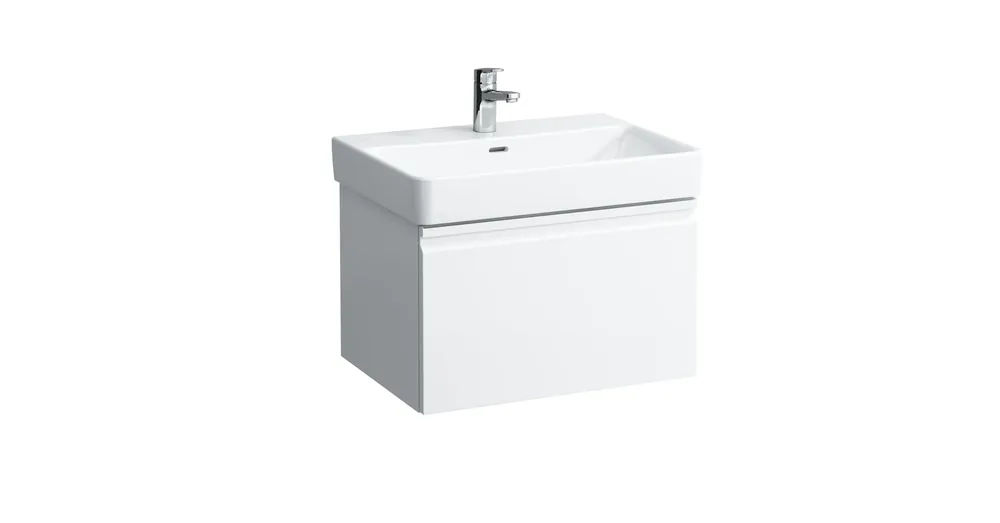 LAUFEN PRO S Alsószekrény és finoman záródó mechanizmussal, 810964 tip. mosdóhoz, 1 fiókkal és belső fiókkal, Fényes fehér 61.5X39X45 - H4834220964751 Exkluzív ajánlat