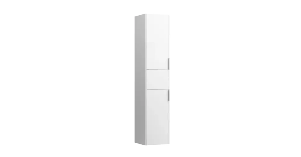 LAUFEN BASE Magas szekrény - balos, két ajtóval és egy fiókkal, Matt fehér 35X165X33.5 - H4027111102601 Gyors kiszállítás