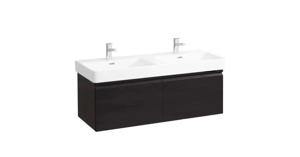 Kedvezmény LAUFEN PRO S Alsószekrény és finoman záródó mechanizmussal, 814968 tip. mosdóhoz, kettő fiókkal, Wenge 126X39X45 - H4835710964231