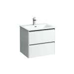 Árcsökkenés LAUFEN PALACE Kombi csomag 60 cm, vékony mosdó alsószekrénnyel, 2 fiókkal, fiók rendezővel együtt. , Matt fehér H8617022601041