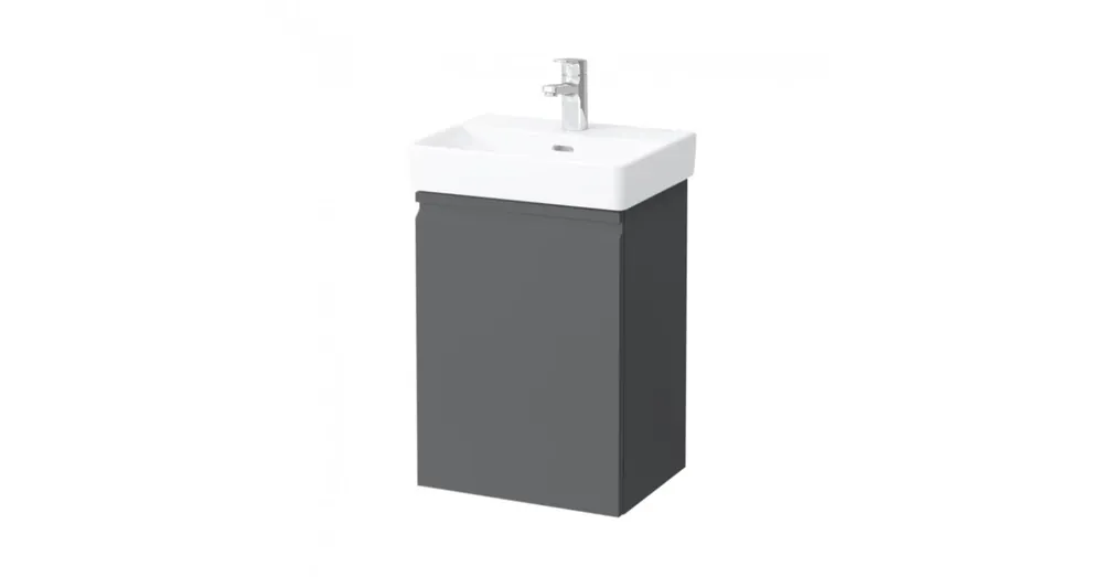 Bestseller LAUFEN PRO S Alsószekrény, 815961 tip. mosdóhoz, 1 balos ajtóval és 1 üvegpolccal, Grafit 41.5X58X32 - H4833010964801