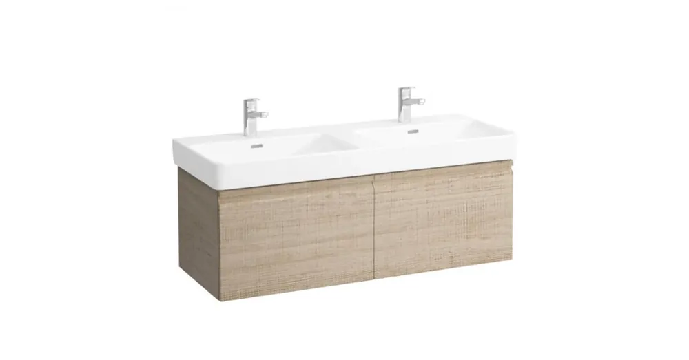 Ne maradj le LAUFEN PRO S Alsószekrény 2 fiókkal és egy belső fiókkal, tartalmazza a fiókrendezőt, a H814966 mosdóhoz., Fényes tölgy 116X39.5X45 - H4835640964791