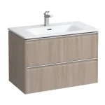 Végkiárusítás LAUFEN PALACE Kombi csomag 80 cm, vékony mosdó alsószekrénnyel, 2 fiókkal, fiók rendezővel együtt. , Világos szil H8607052621041